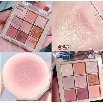 9 цветов матовые блестящие тени для век палитра теней для век Diamond Shimmer телесный блестящий макияж