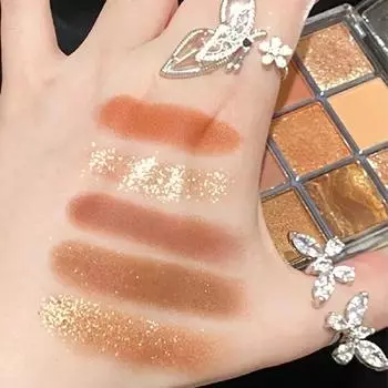 9 цветов матовые мерцающие тени для век Pallete блестящие тени для век водостойкие стойкие пигменты для глаз тени для век красота макияж косметический