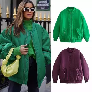 9 цветов осень и зима мужские и женские куртки длинный рукав воротник стойка свободный хлопок однотонный повседневный пальто L чёрный