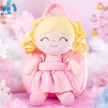 9 дюймов рюкзаки для девочек плюшевые куклы принцессы рюкзак для маленьких девочек фиолетовый первый подарок на день рождения для маленьких девочек United States