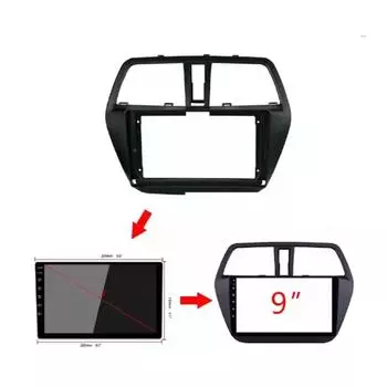 9-дюймовая автомобильная аудиосистема 2 Din, лицевая панель, рамка для Suzuki SX4 S-Cross, 9-дюймовый большой экран, радио, стерео, панель, комплект для переоборудования 1pcs чёрный