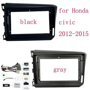 9-дюймовая автомобильная радиоприемник-мультимедиа-все-в-одном, рамка для Honda Civic 2012 2013 2014 2015 Canbus Box, декодер, панель приборов