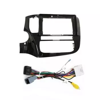 9-дюймовая автомобильная рамка для Mitsubishi Outlander 3 2012-2018 адаптер Canbus Box декодер кабель комплект панели головной части радиоприборной панели