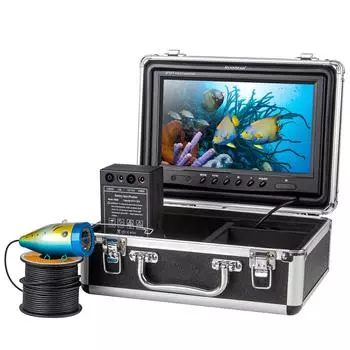 9-дюймовая камера для подводной рыбалки 1200TVL, эхолот, 12 инфракрасных светодиодных ламп, 15 м/30 м/50 м для ледяного моря 50m