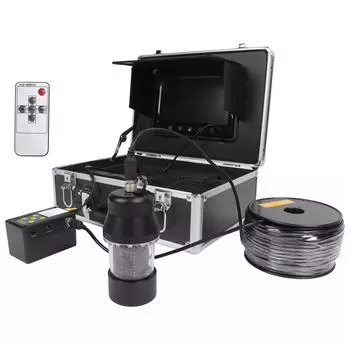 9-дюймовая камера для рыбалки IP68 Водонепроницаемая 360-градусная вращающаяся 38 светодиодов 1000TVL Подводная камера для рыбалки US Plug