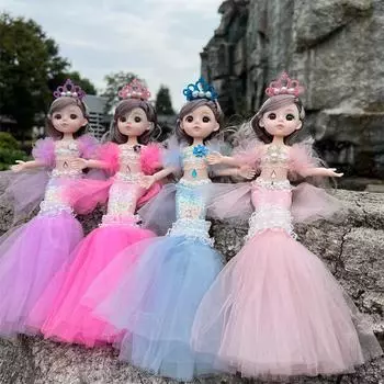 9-дюймовая кукла принцесса-русалочка - идеальный подарок для детей для игр 35cm нефритовый