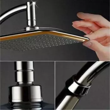 9-дюймовая металлическая насадка для душа с квадратным верхом и удлинительной трубкой, хромированный набор для ванной комнаты