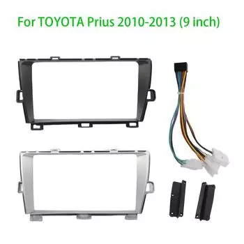9-дюймовая панель автомобильного радио DVD-плеера Fascias Frame для TOYOTA Prius 2010-2013 левая черная стереосистема LHD