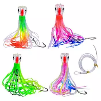 9-дюймовая приманка для троллинга, бионическая искусственная приманка, реалистичные рыболовные снасти, 3D глаза, мягкие рыболовные приманки для морской рыбалки, рыбалка с лодки C