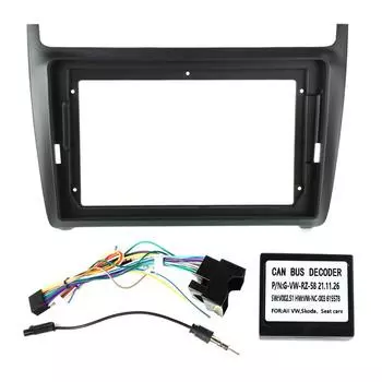 9-дюймовая рамка для автомобильного радиоприемника для VW Volkswagen Polo 5 Golf Passat sedan стереопанель приборная панель монтажный аксессуар