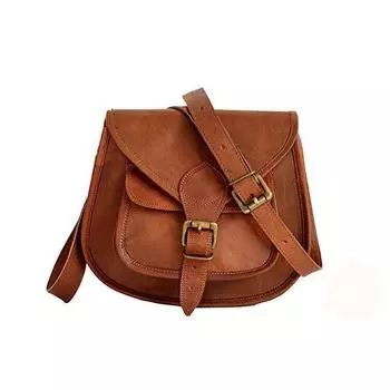 9-дюймовая сумка через плечо из козьей кожи, женская сумка-кошелек, сумки-мессенджеры на слинге 9 x 7 x 3 in коричневый