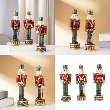 9-дюймовые фигурки солдат-щелкунчиков, центральная часть обеденного стола, украшение для дома, статуэтка из смолы, орнамент, рождественские декорации