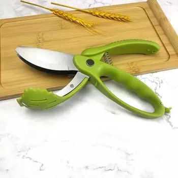9-дюймовые ножницы для овощей из нержавеющей стали с пластиковой ручкой, кухонные ножницы, многофункциональные инструменты для салата для дома чёрный