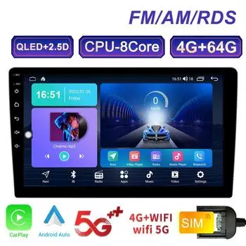 9-дюймовый 10-дюймовый автомобильный радиоприемник Android Auto Carplay Car Stereo Multimedia Player Universal WIFI GPS Autoradio Car Intelligent Systems 9inch 2+32G