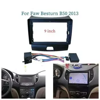 9-дюймовый адаптер Canbus Box Decoder Android Dash Fitting Panel Kit Car Radio DVD Player Fascias Frame для Faw Besturn B50 2013 With Canbus