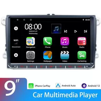 9-дюймовый Android автомобильный мультимедийный видеоплеер универсальный стерео Carplay gps для Volkswagen