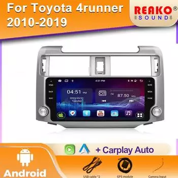 9-дюймовый Android автомобильный радиоприемник для Toyota 4Runner 2009-2019 4 Runner Мультимедийный видеоплеер GPS Navi Stereo 4G WIFI Carplay 2din 4 core 1GB+32GB carplay