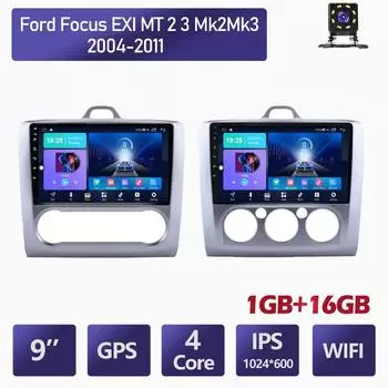 9-дюймовый Android-автомобильный радиоприемник для ford focus EXI MT 2 3 Mk2 2004-2011 2 Din мультимедийный плеер авторадио стерео GPS серебристый 1 + 16 ГБ MT серебряный