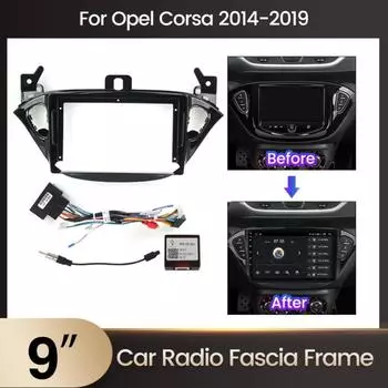 9-дюймовый Android Car Radio Audio для Opel Corsa E 2015-2019 Adam 2013-2016 Панель приборов GPS стерео панель Рамка 16pin Кабель Canbus 1 pcs
