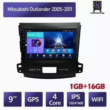 9-дюймовый Android для Mitsubishi Outlander 2005-2011, автомобильный радиоприемник, мультимедийный видеоплеер, GPS-навигация, WIFI, 1 + 16 ГБ