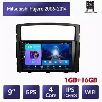 9-дюймовый Android для Mitsubishi Pajero 2006-2014, автомобильный радиоприемник, мультимедийный видеоплеер, GPS-навигация, WIFI, 1 + 16 ГБ