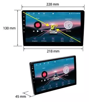 9-дюймовый автомобильный проигрыватель Android Радио Мультимедиа CarPlay Android Auto 2 din стереоприемник плеер 8 ядер для Toyota Nissan Honda kia vw 9 4+64 no 4G