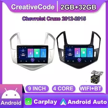 9-дюймовый автомобильный радиоприемник Android 11 для Chevrolet Cruze J300 J308 2012-2015, мультимедийный видеоплеер, GPS-навигация, Carplay, WIFI, 2 + 32 ГБ