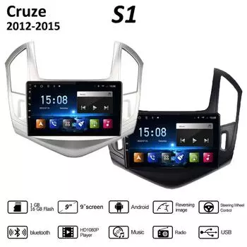 9-дюймовый автомобильный радиоприемник для Chevrolet Cruze J300 J308 2012-2015 Android 11 автомобильный мультимедийный видеоплеер GPS Navigaion 2din головное устройство стерео WIFI 1 + 16 ГБ 1+16GB,black