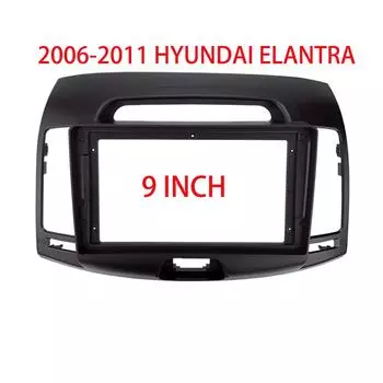 9-дюймовый автомобильный радиоприемник GPS Mp5 Пластиковая рамка панели панели для Hyundai Elantra 2006-2011 Kit 9 inch чёрный