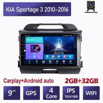 9-дюймовый автомобильный радиоприемник на базе Android Carplay для KIA Sportage 3 2010-2016, мультимедийный видеоплеер, GPS-навигация, WIFI, 2 + 32 ГБ 1+16GB