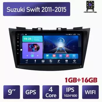 9-дюймовый автомобильный стерео радио на базе Android для Suzuki Swift 2011-2015, мультимедийный видеоплеер, автомобильный стереорадио, GPS-навигация, WIFI, 1 + 16 ГБ