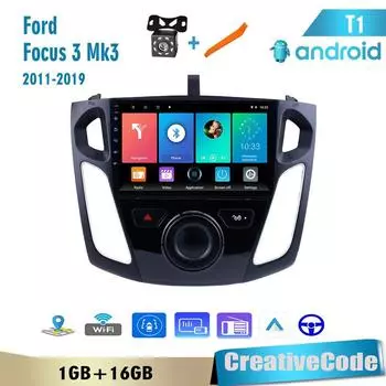 9-дюймовый автомобильный стерео радио на базе Android для Ford Focus 3 Mk3 2011-2019, автомобильный мультимедийный плеер, GPS-навигация, WIFI, 1 + 16 ГБ