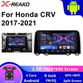 9-дюймовый автомобильный стереомагнитола 2 Din Android для Honda CRV CR-V 2017-2021 Gavigation GPS Carplay Мультимедийный видеоплеер Автомобиль с 2-диновым дисплеем без DVD 4 core 1GB+32GB carplay