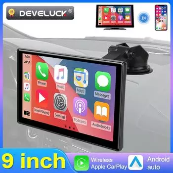 9-дюймовый беспроводной Carplay Android Auto MP5 портативный смарт-экран автомобильный радиоприемник мультимедиа видеоплеер камера заднего вида Bluetooth 5.0