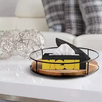 9-дюймовый деревянный проигрыватель Lazy Susan со стальными стенками, вращающийся на 360 градусов шкаф, кладовая, кухонная столешница, холодильник, шкаф, органайзер для обеденного стола 9inch