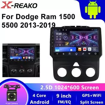 9-дюймовый DSP RDS Android 13 Радио Стерео Для Dodge Ram 1500 5500 2013 2014-2019 Carplay Мультимедийный Плеер LTE Wifi Carplay Авто 4 core 1GB+32GB carplay