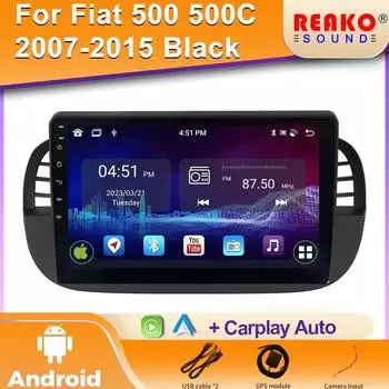 9-дюймовый интеллектуальный экран 2din Android автомобильный радиоприемник мультимедиа видеоплеер для Fiat 500 2007 - 2015 GPS Navi Carplay Auto 4G RDS 4 core 1GB+32GB carplay