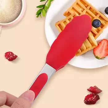 9-дюймовый силиконовый зажим для барбекю из нержавеющей стали, зажим для еды, кухонные принадлежности, жареный стейк, тост, инструмент для барбекю, зажим для еды, кухонные гаджеты