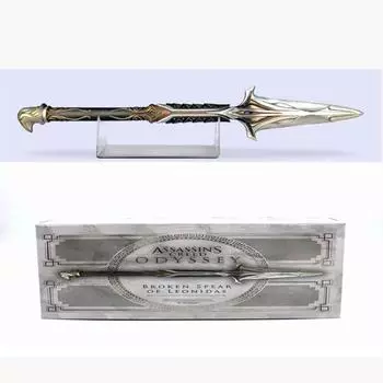 9-е поколение 1:1 Assassins Creed Odyssey Копье Леонидаса Скрытый клинок Фигурка Модель Косплей Реквизит Оружие-сюрприз Подарок no box 57cm