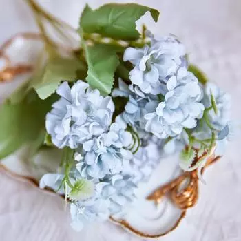 9 головок белых искусственных цветов гортензии для свадьбы, Рождества, гостиной, домашнего декора, Дня святого Валентина, искусственные цветы, букеты своими руками