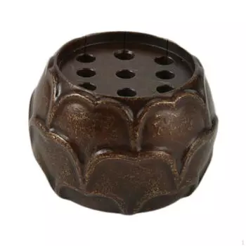 9 Holes Incense Burner Brass Lotus Sage for Desktop Office Living Room Gold 3mm