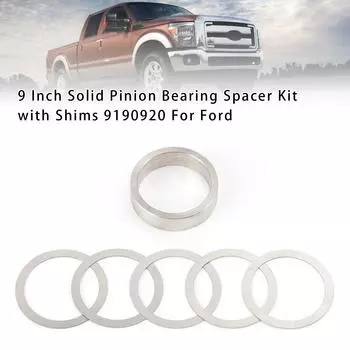 9 Inch Solid Pinion Bearing Spacer Kit with Shims 9190920 For Ford