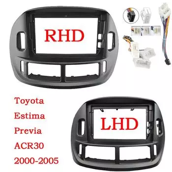 9 INHC Автомобильная магнитола Головное устройство Fascia для TOYOTA ESTIMA/ACR30 2000-2005 Авто Стерео Пластиковая Панель Монтажная Рамка Лицевая Панель Комплект Right