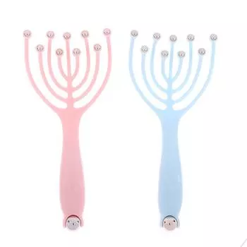 9 когтей 10 стальных шариков головка массажер скальп гребень шея портативный инструмент для расслабления головы релаксация здоровье уход за волосами для роста волос розовый