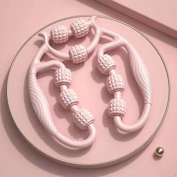 9 колес мышечный роликовый массажер для ног зажим круглый для домашнего спорта