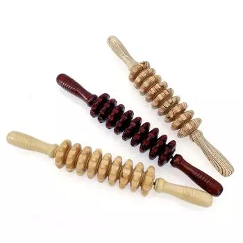 9-колесный деревянный массажер для живота, многофункциональный фитнес-ролик, инструмент для расслабления мышц, антицеллюлитный массажер для тела, талии