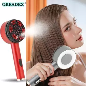 9 Level Electric Spray Massage Comb Red Light Therapy Hair Growth Scalp Massage LED Anti Hair Loss Liquid Medicine Mist Comb красный