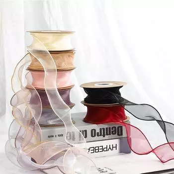 9 м лента из пряжи «рыбий хвост» для цветов, подарочная лента для упаковки торта, бант для самостоятельного изготовления головного убора, лента для упаковки выпечки B