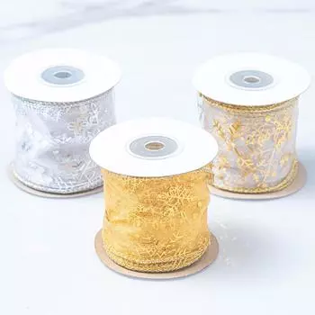 9 м сверкающие шелковые ленты золотые серебряные снежинки новогодняя елка украшение подарочная коробка упаковка лента галстук-бабочка материал 6.3cm* 9cm