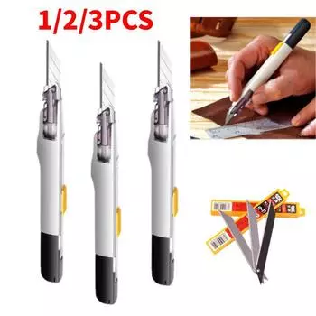 9-миллиметровый нож для коробок, 30-градусный, устойчивый к сотрясениям, самоблокирующийся нож для дома и офиса, отлично подходит для криволинейной резки